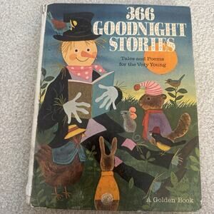 Vintage Large Golden Book 366 Goodnight Stories Tales and Poems for Very Young